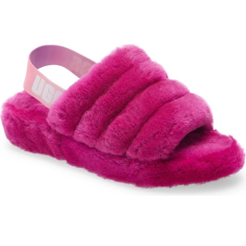 🔥🔥UGG Fluff Yeah Genuine Shearling Slingback Sandal